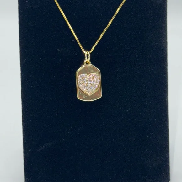 18k Heart Tag Pendant - Picture 6 of 8